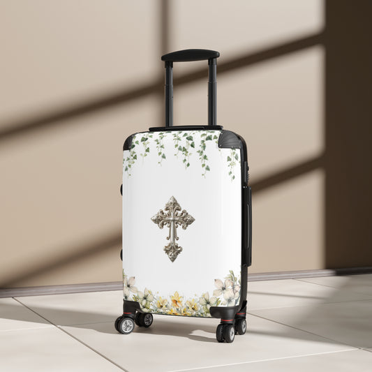 Elegant Cross Suitcase (White)