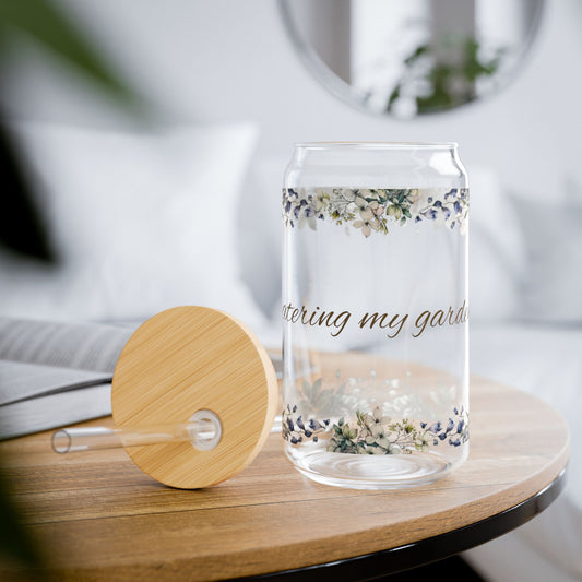 "Watering my garden" Sipper (Purple Floral)